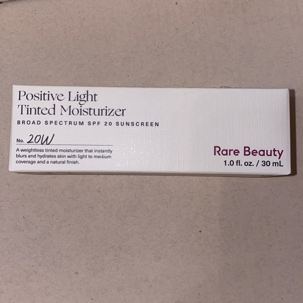Rare beauty positive light tinted moisturizer in shade 20w